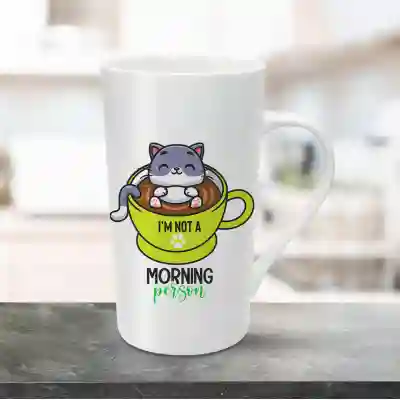 Персонализирана чаша за лате 470ml - I'm not a morning person