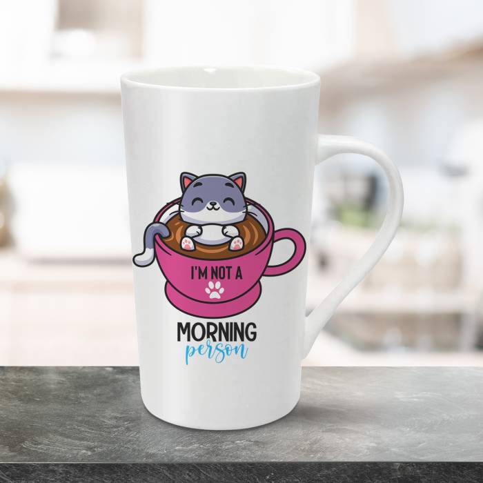 Персонализирана чаша за лате 470ml - I'm not a morning person